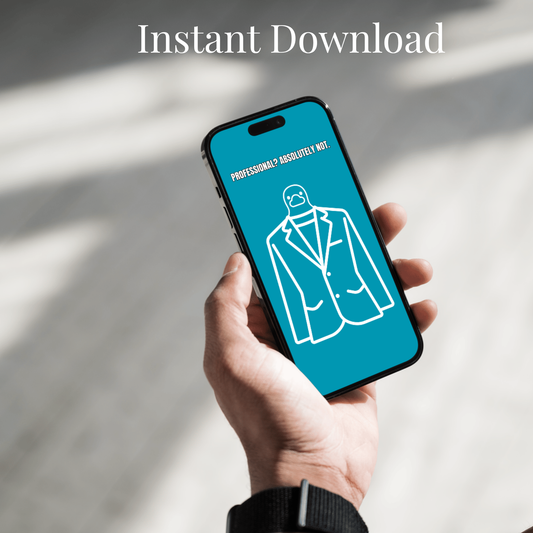 Funny Penguin Wallpaper – Bold & Minimal | Digital Download