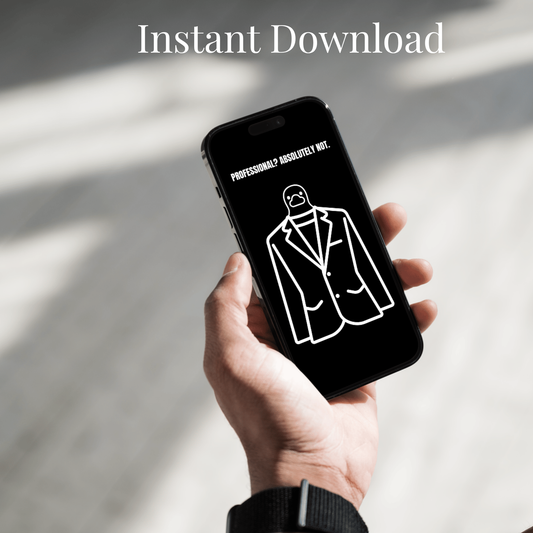 Funny Penguin Wallpaper – Bold & Minimal | Digital Download
