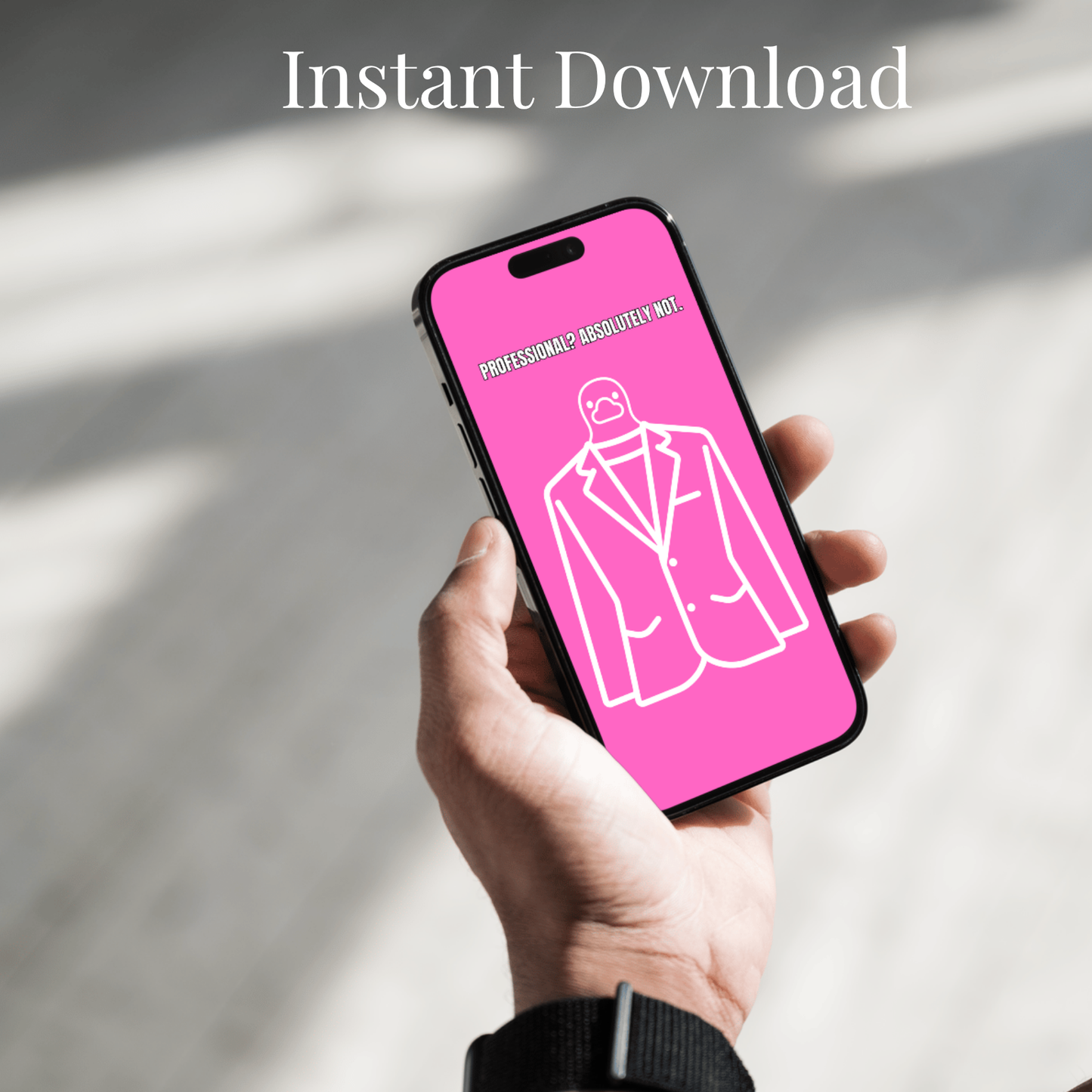 Funny Penguin Wallpaper – Bold & Minimal | Digital Download