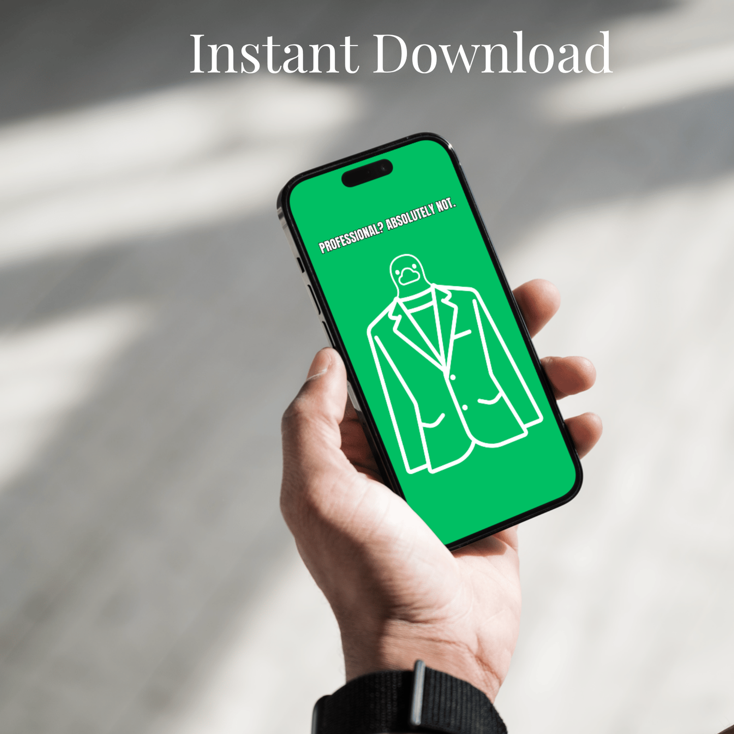 Funny Penguin Wallpaper – Bold & Minimal | Digital Download